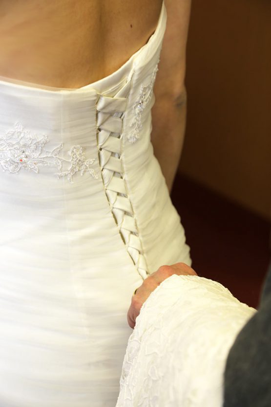 Brautkleid - Detail am Rücken